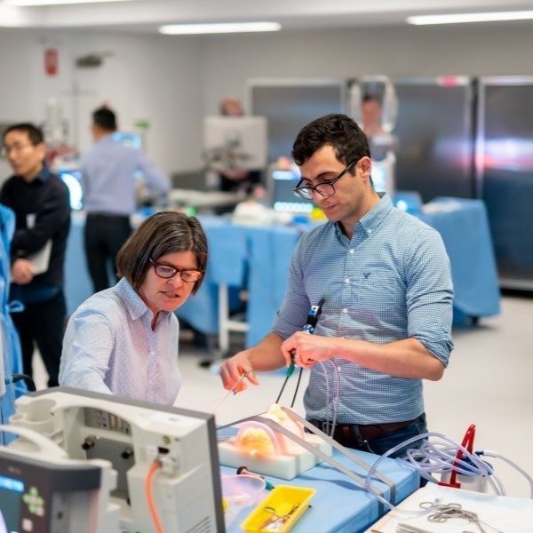 Researcher working on a 3D dental model