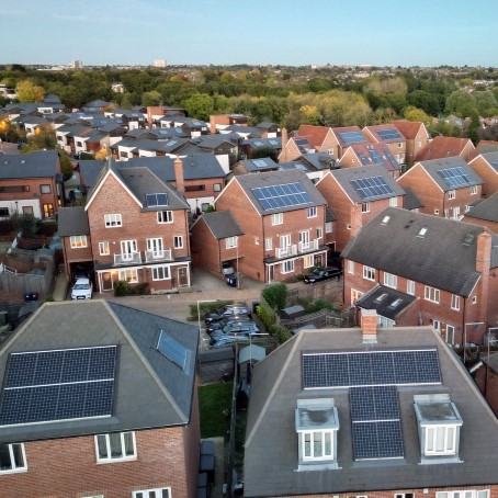 houses with solar panels
