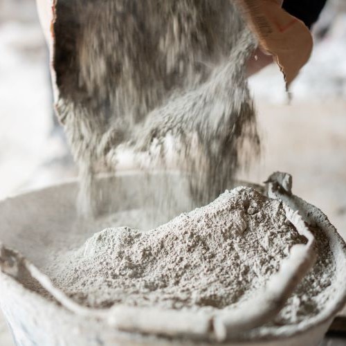 cement being poured