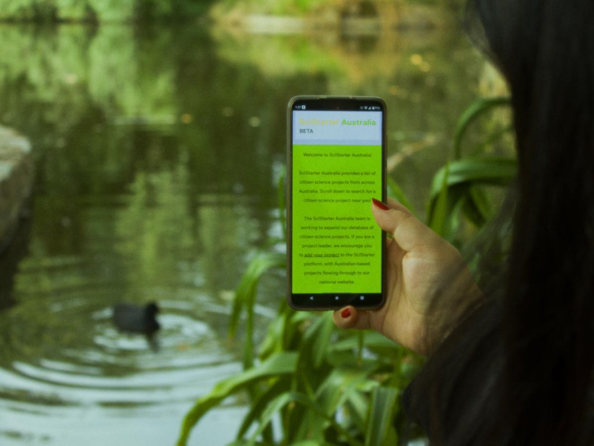 SciStarter Australia app in use