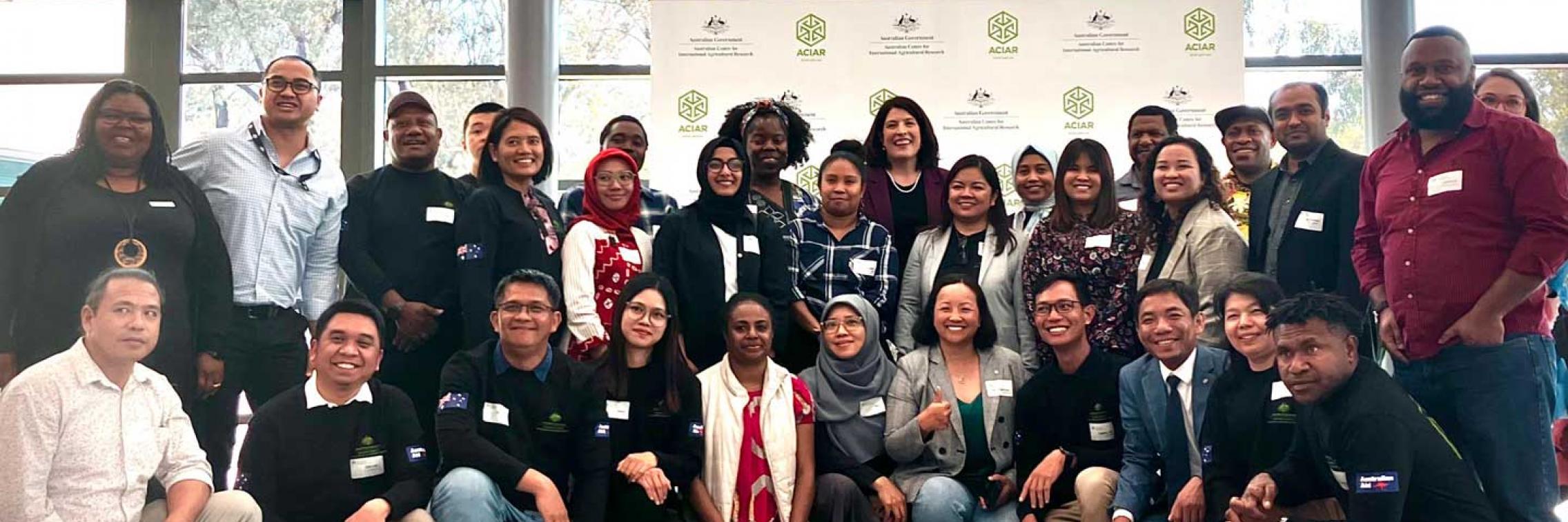 ACIAR JAF Fellows group photo with Prof Wendy Umberger, the ACIAR CEO