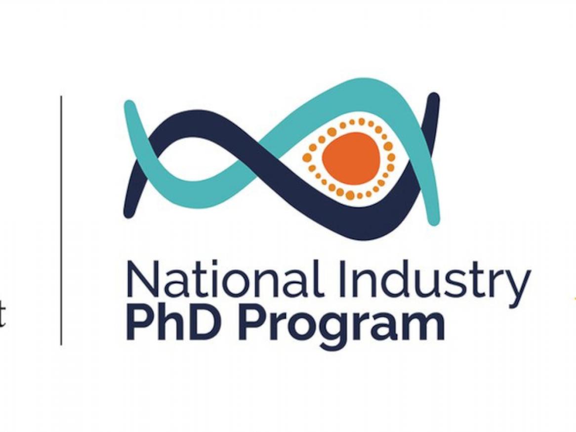 Logos for the Australian Government and the National Industry PhD Program
