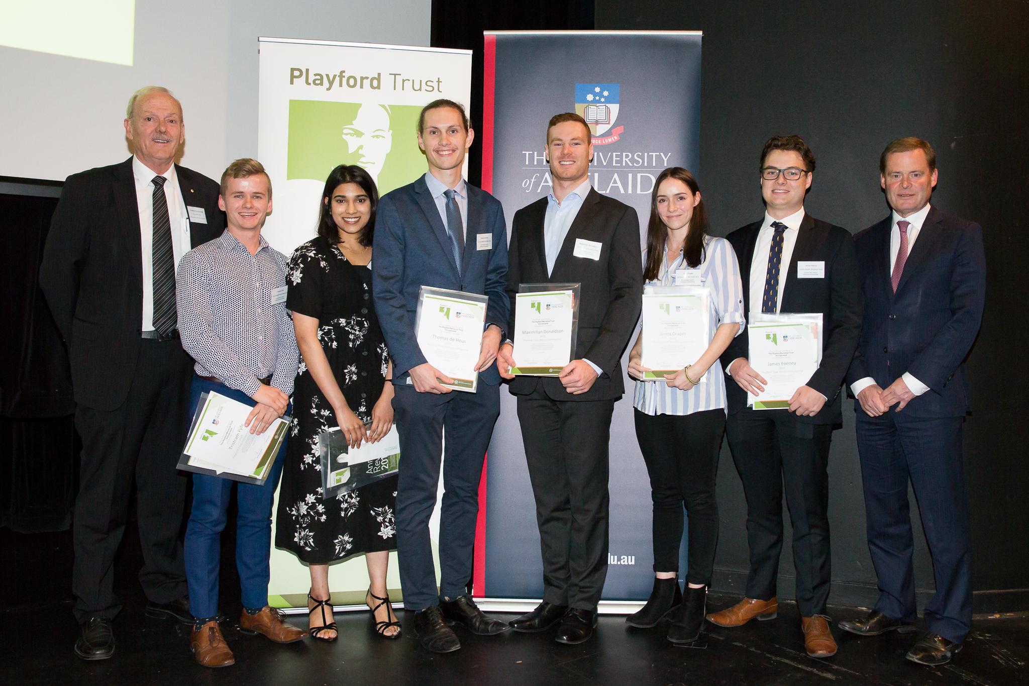 Playford Trust Scholarship Awards winners