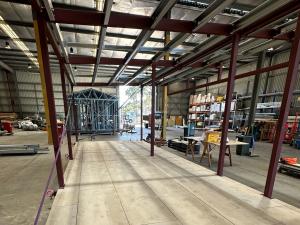 Shell of the Bonython Hall amenities block in warehouse