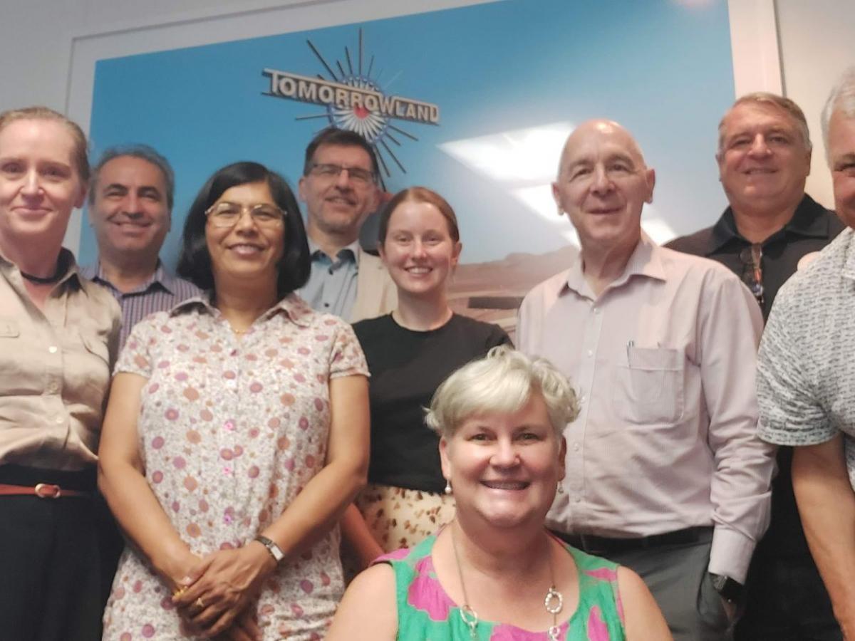 Photo of RadInnovation members during their visit at the University of Adelaide