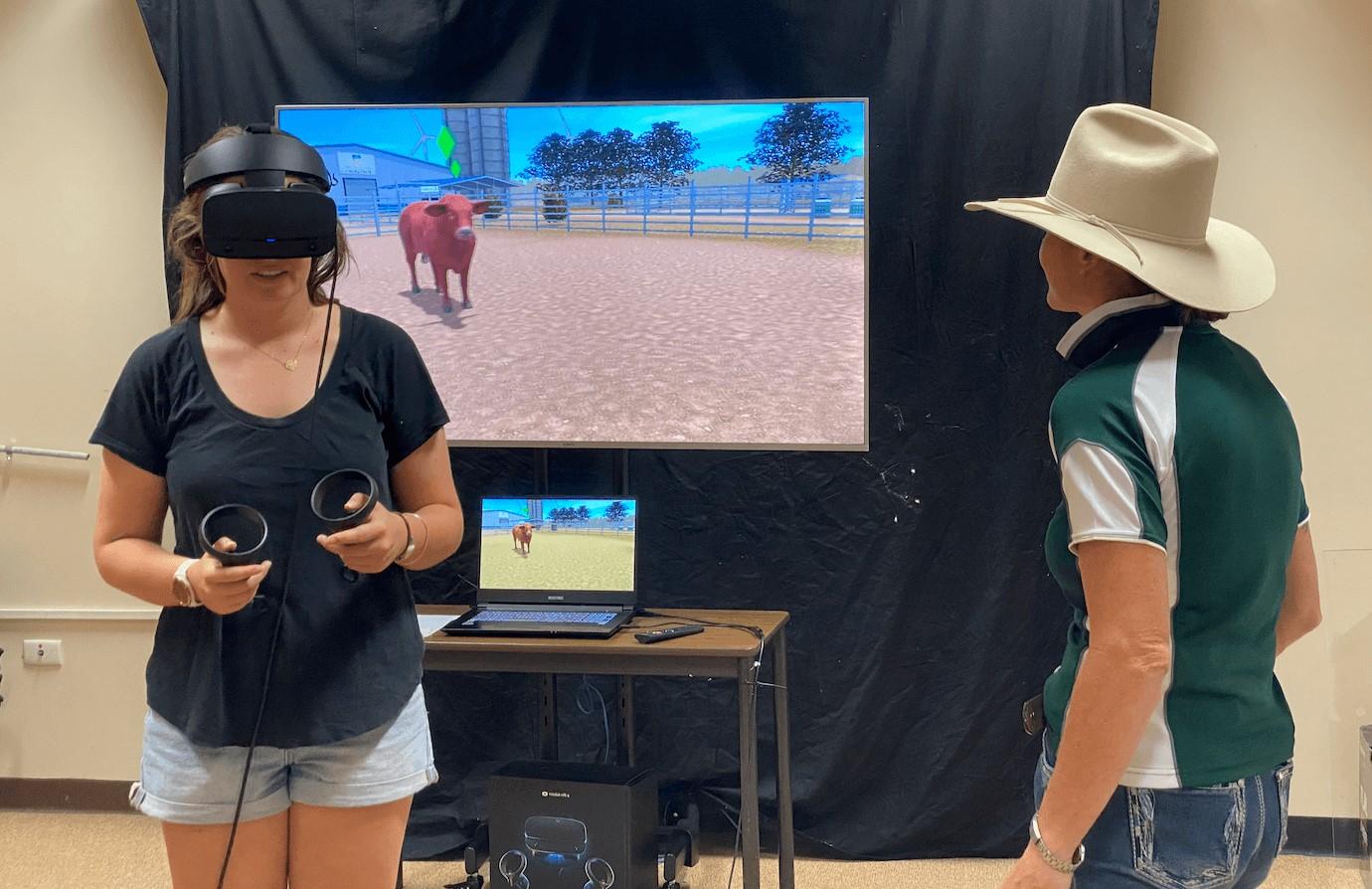 Student using VR