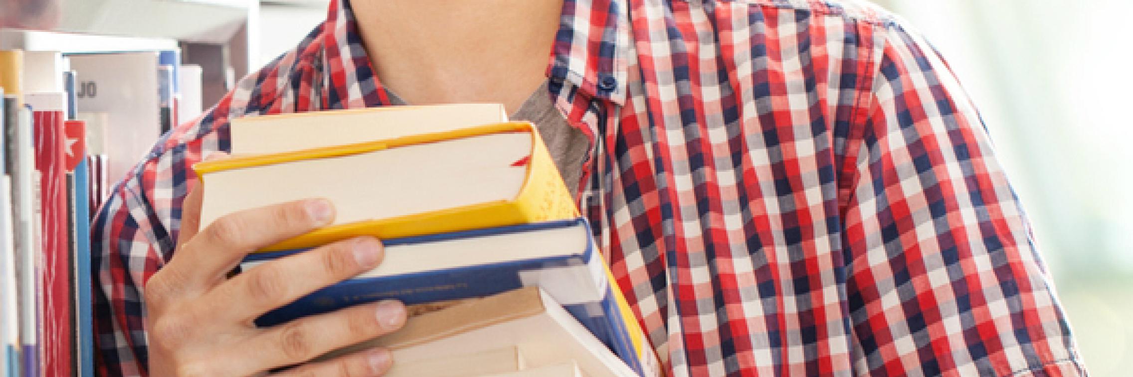 Student with books