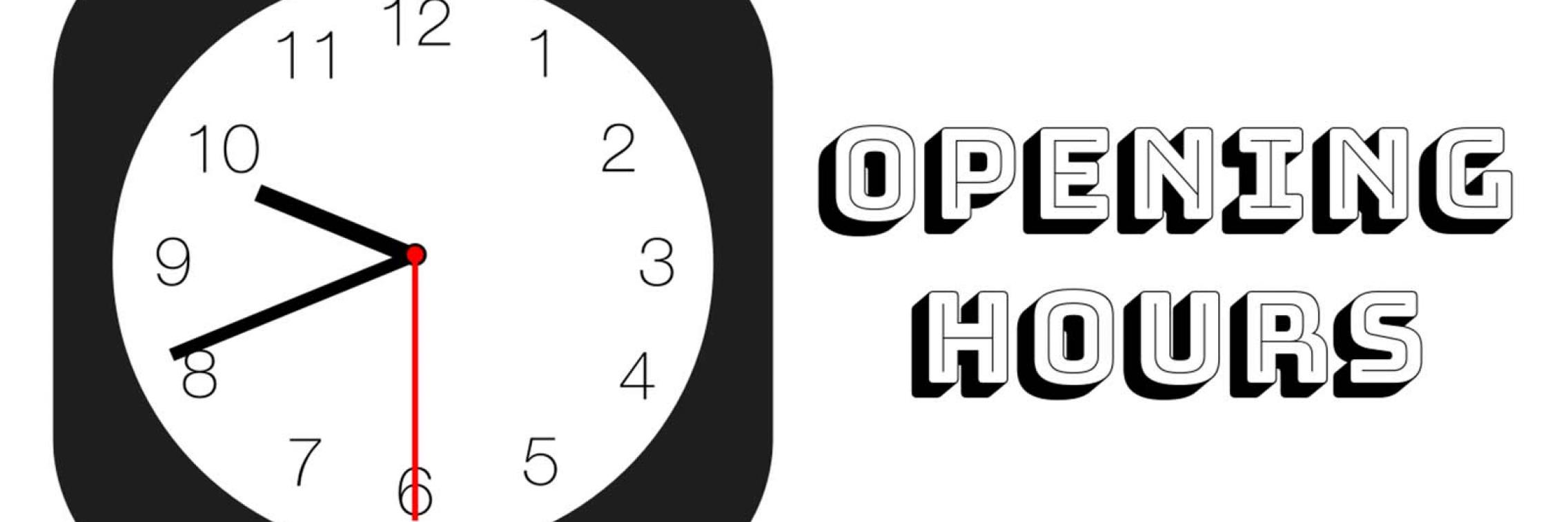 Opening hours clock