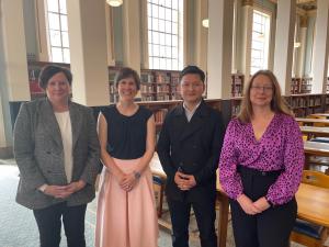 Left to Right: Jaime Royals, Carolin Plewa, Second Prize winner Zulfiqar Ali, and Laura Parry