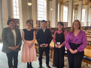 Judges and winners from Left to Right: Jaime Royals, Carolin Plewa, Second prize winner Zulfiqar Ali, People's Choice winner Trang Huyen Dang, and Laura Parry