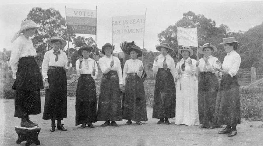 A women's suffrage rally