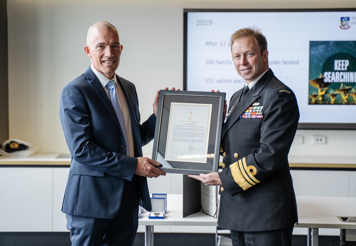 Australian Navy commendation for University’s DNA experts | Newsroom ...