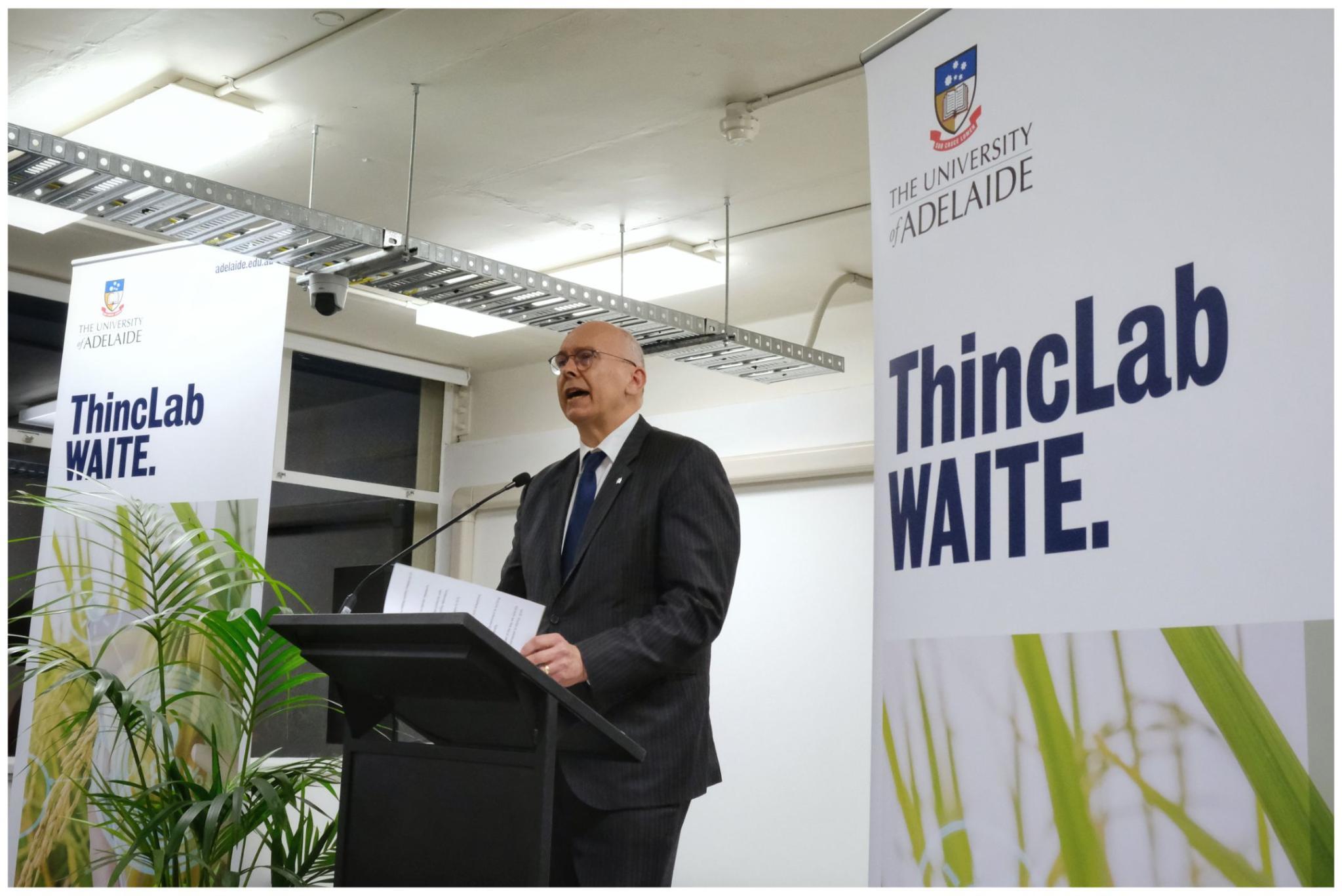 Hon David Pisoni at the launch of ThincLab Waite