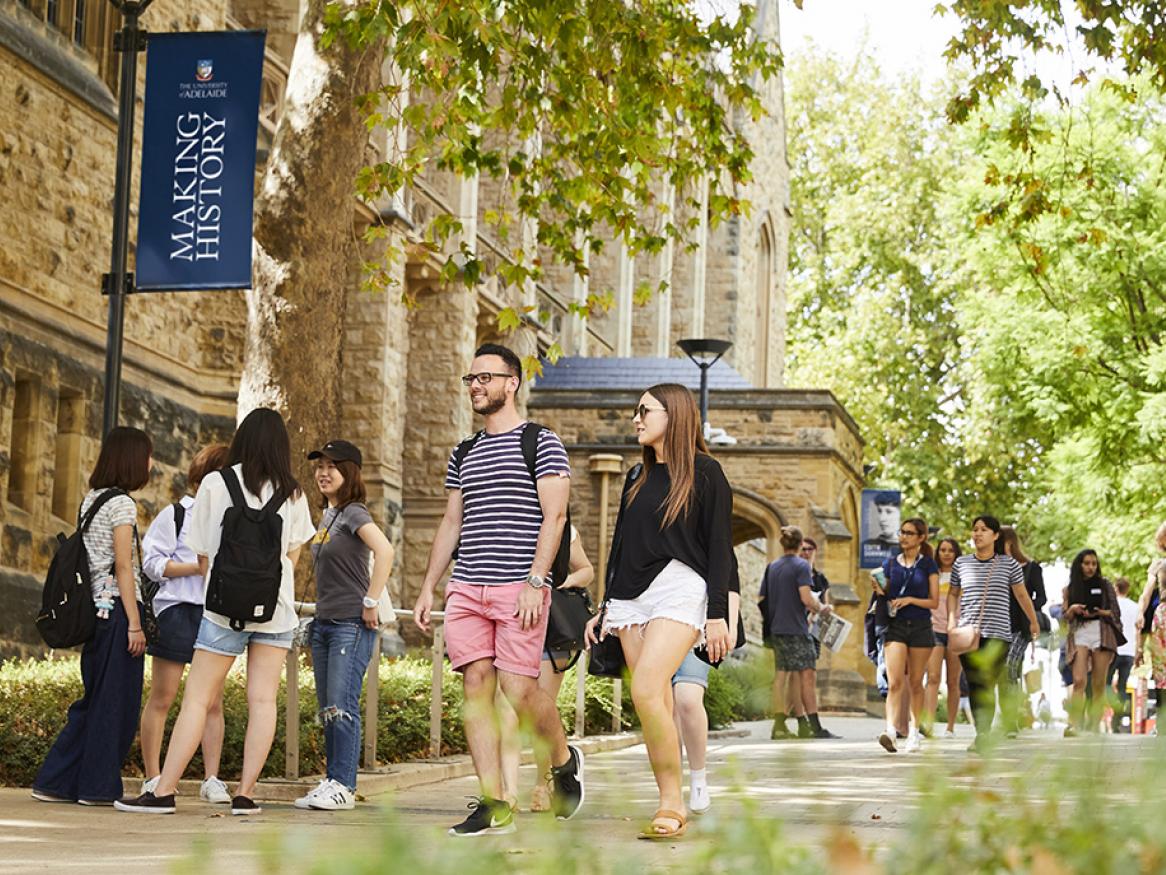 Students on campus