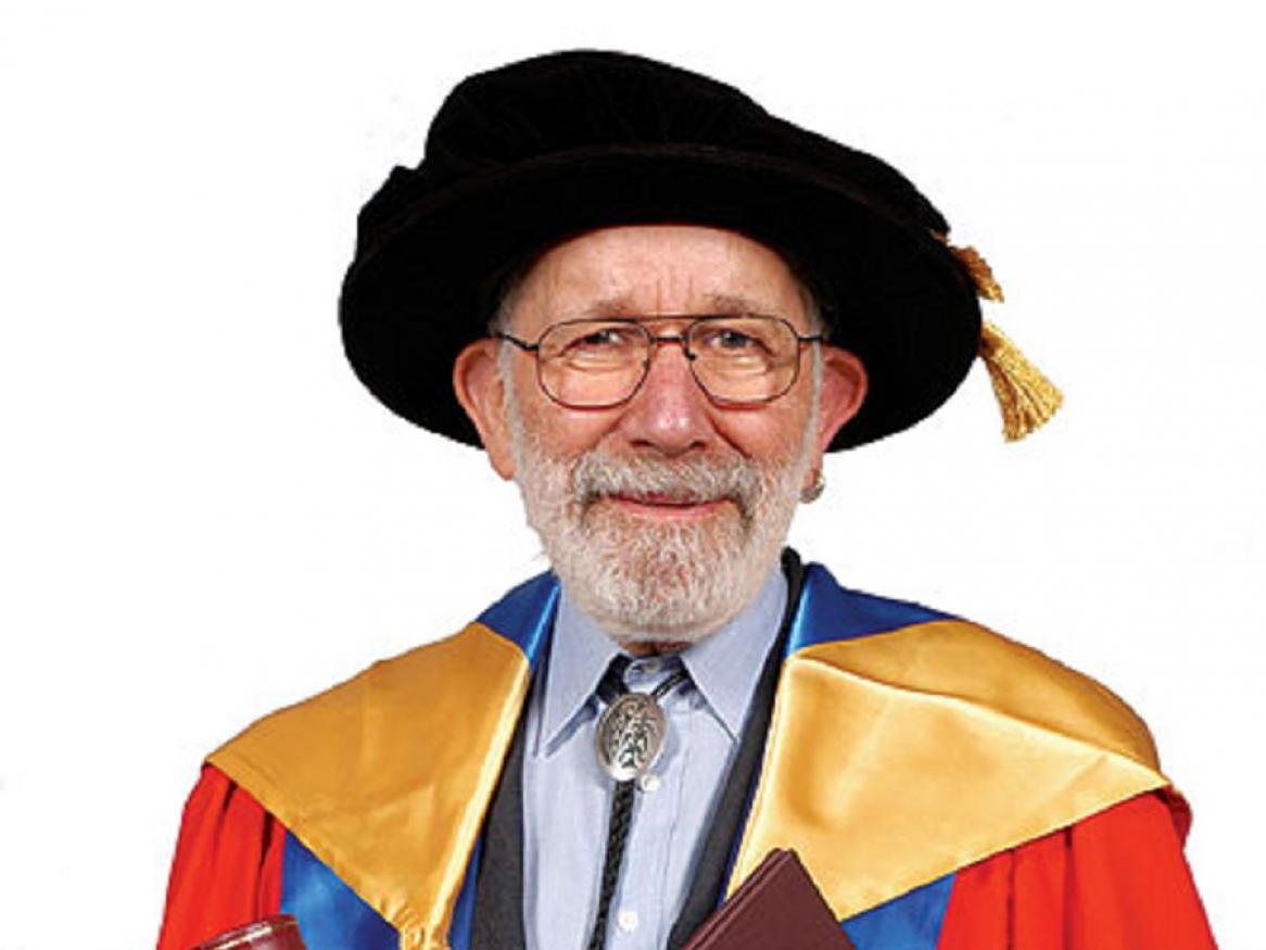 Dr J Robin Warren after receiving his Honorary Doctorate in 2006. Photo: GFP Studios