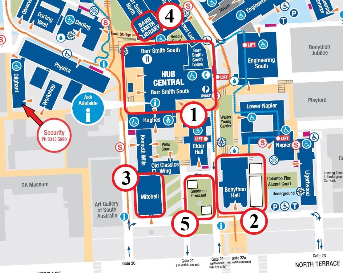 university of adelaide map Getting To The Ceremony Graduating From Adelaide University Of