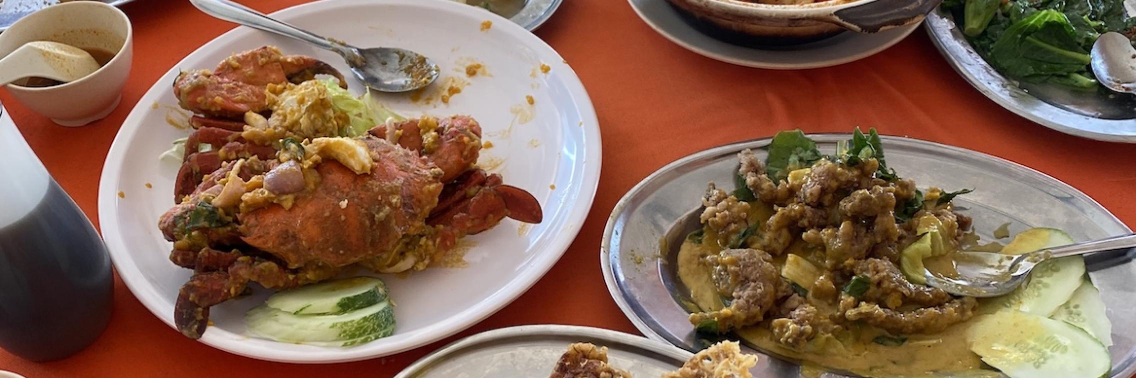 A glorious seafood feast I had in Kuala Selangor.