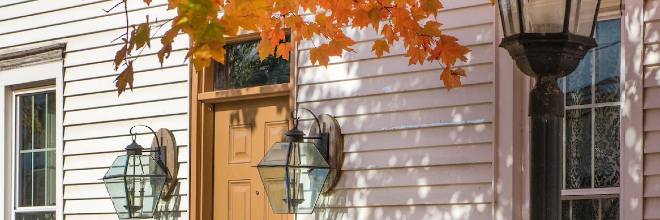 A house in autumn.