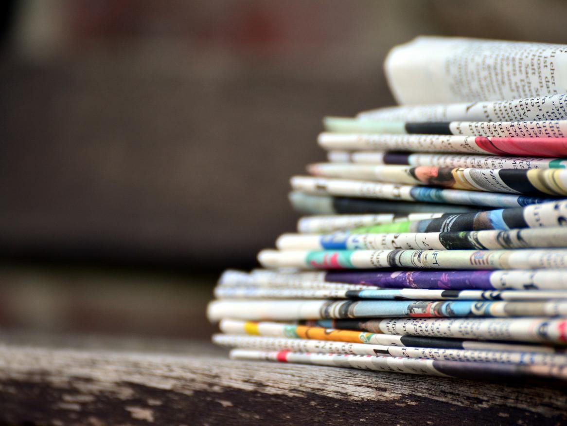 Stack of newspapers