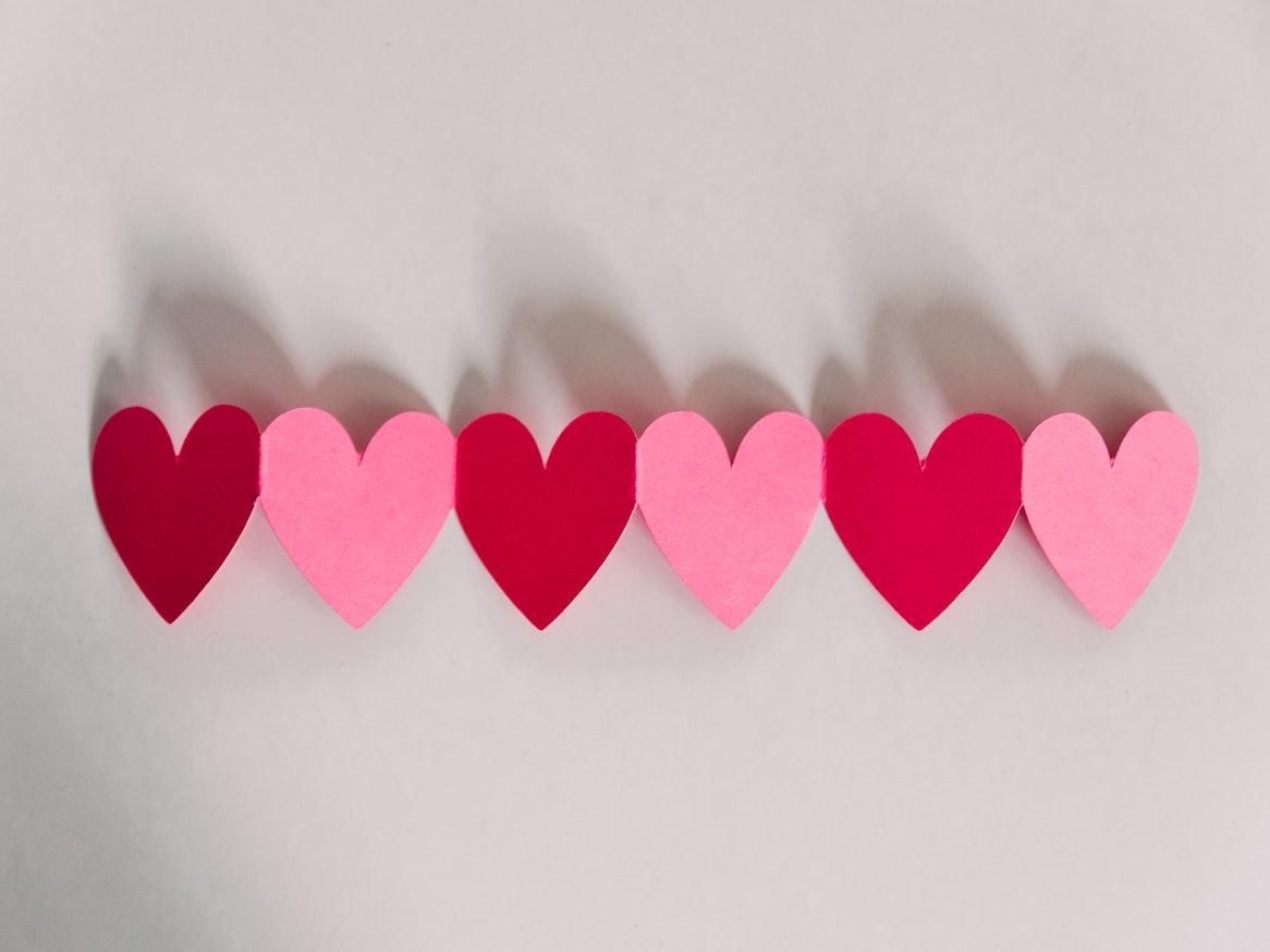 paper heart garland 