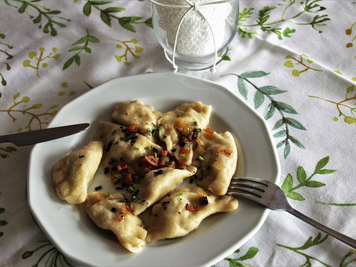 dumplings on a plate