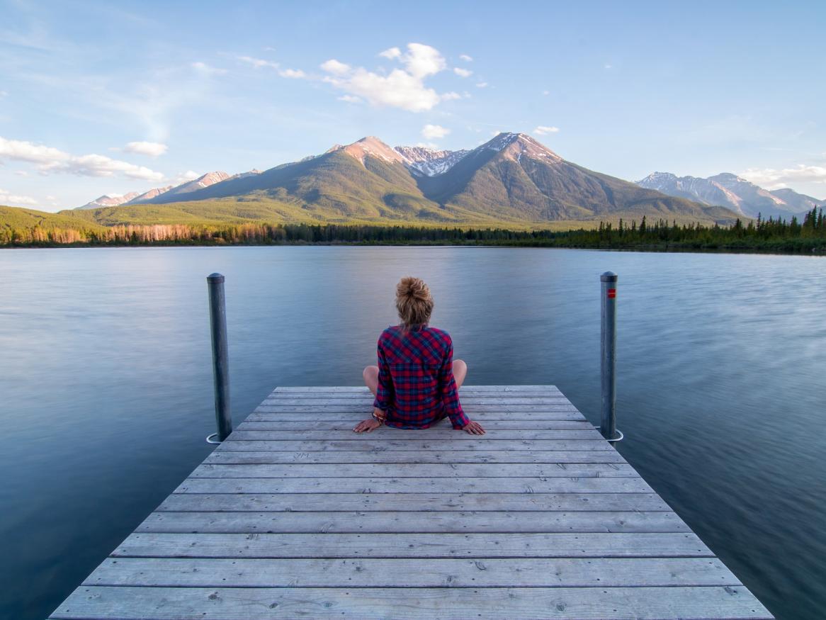 Sitting on a jetty