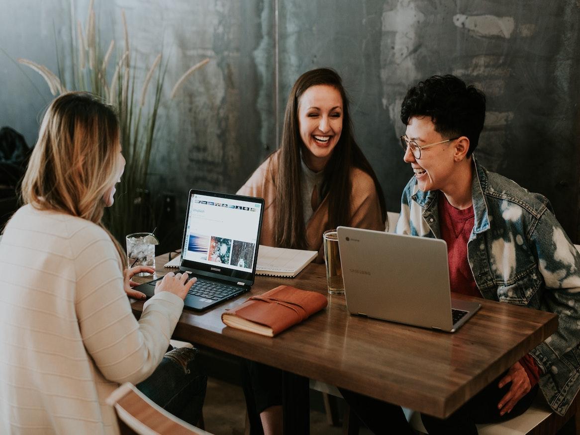 A group of students studying together 