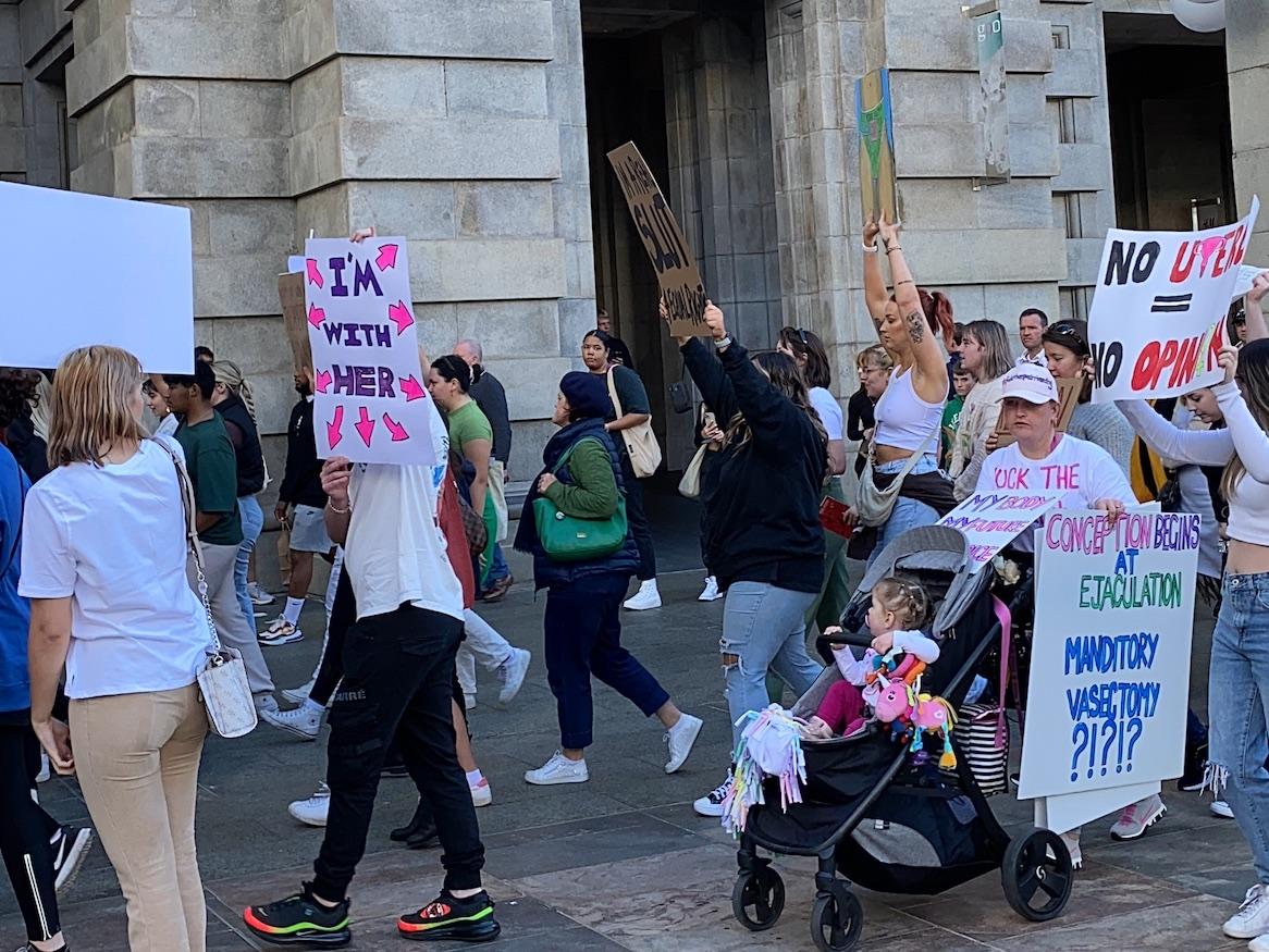 Attendees of the Perth Pro-Choice march 