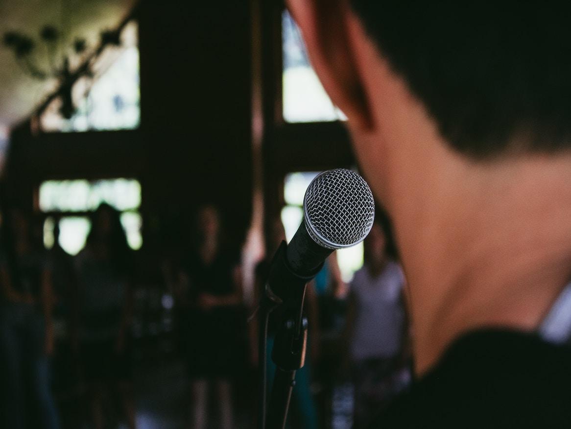 A person giving a talk.