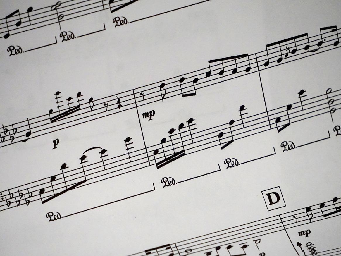 A page of sheet music