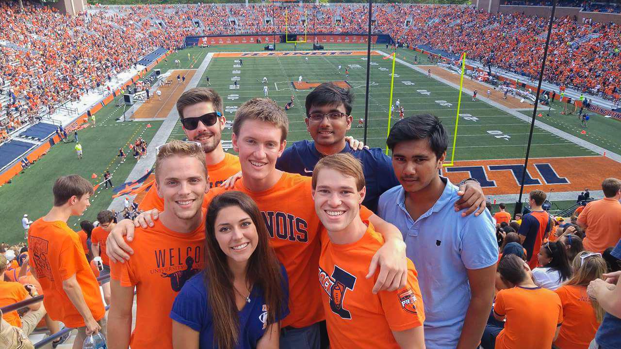 Bradley Thompson at a football game