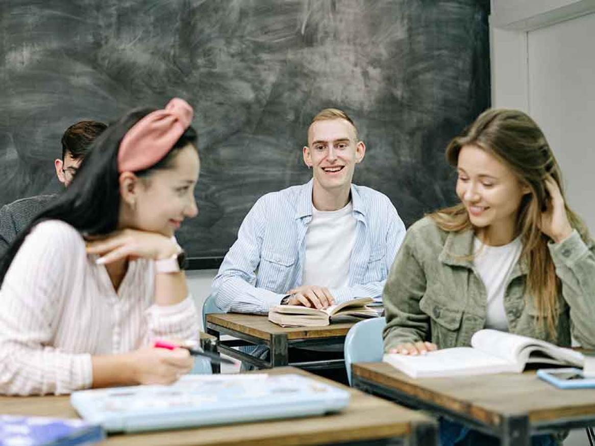 Year 12 students in a classroom