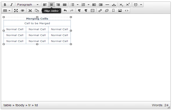 How to centre text in Course Outlines