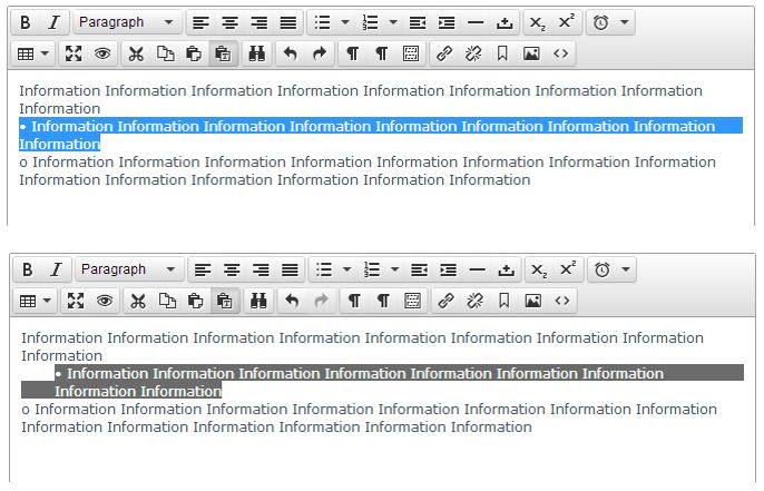 How to indent text in Course Outlines