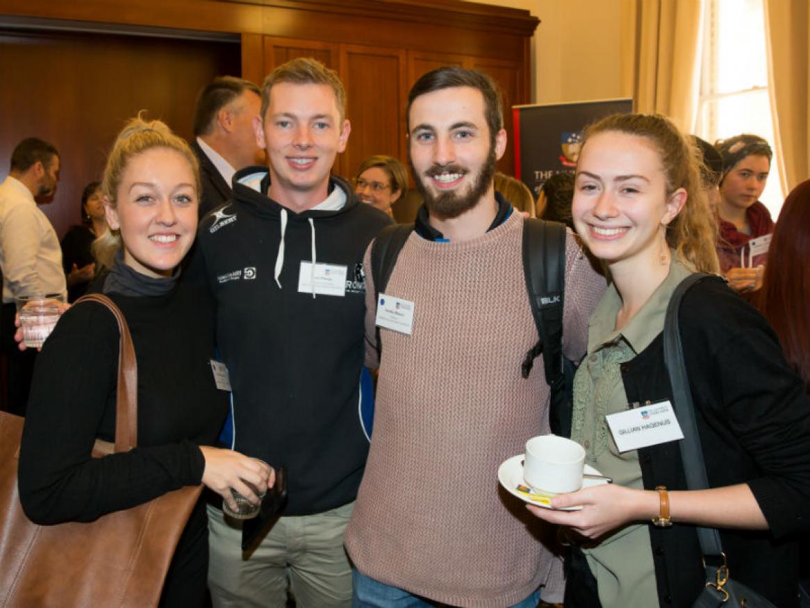 Group of volunteers at afternoon tea recognition event