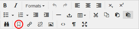 Editing toolbar